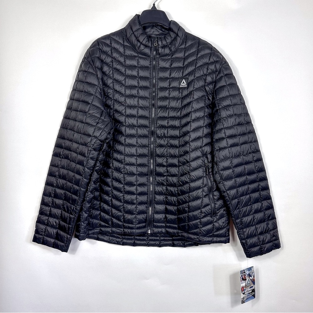 Reebok Black Glacier Shield Quilted Puffer Jacket